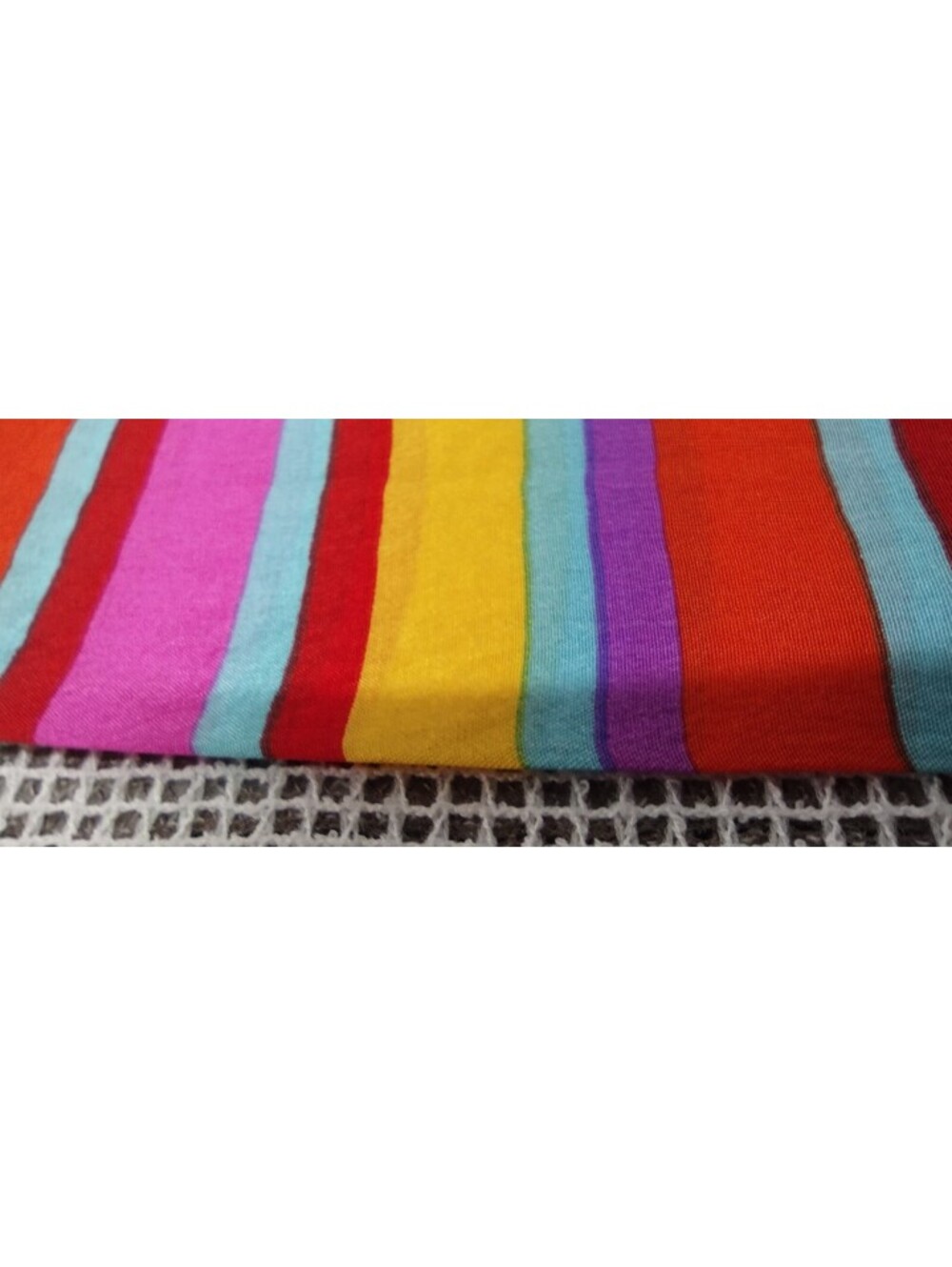 Vintage Liz Claiborne Multicolor Silk Scarf Rainbow Rare Size Long Skinny Slim - Picture 7 of 11